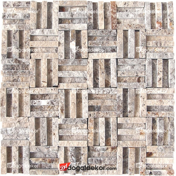 Patlatma Doğal Taş Gümüş Silver Duvar Paneli 1x48cm-DT1502